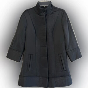 Jonathan Saunders for Target Button Down Bright Black Lined Winter Coat, XS